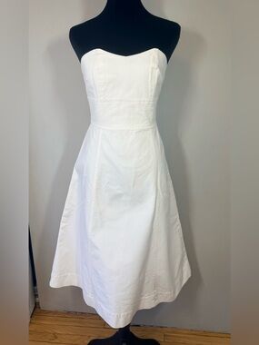 Isaac Mizrahi White Strapless A-Line Dress